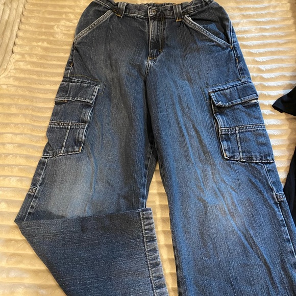 Wrangler Boys Blue Cargo Jeans - Picture 1 of 3